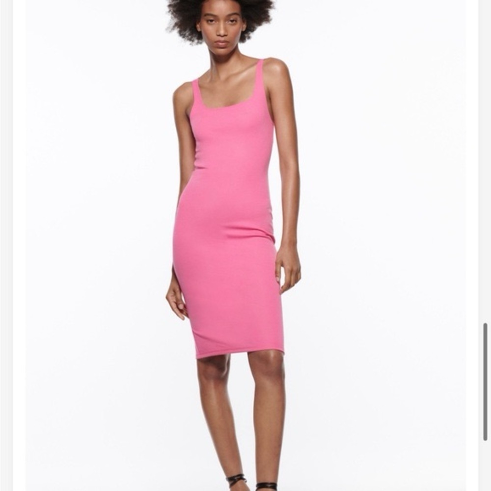 Pink Zara bodycon dress
